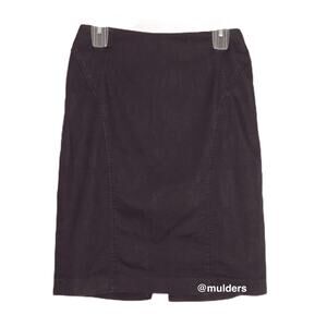 Kenar Womens Black A-Line Capsule Skirt Office Dark Academia Goth Alternative
